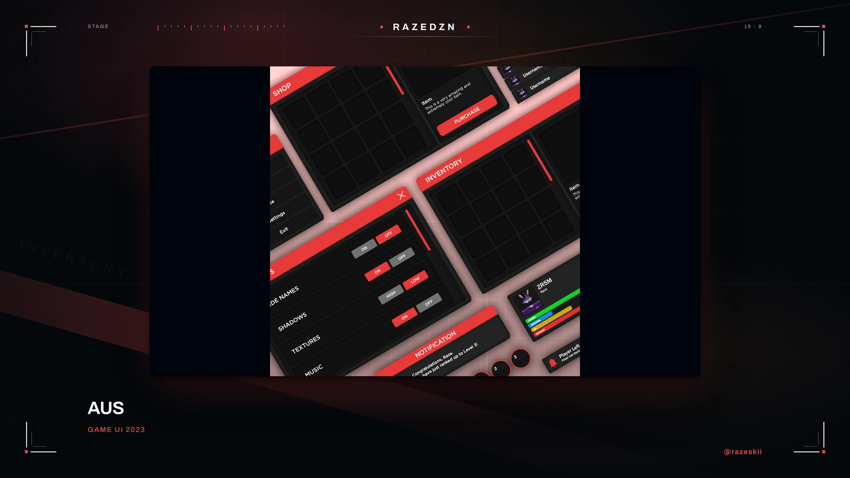 Aus — interface