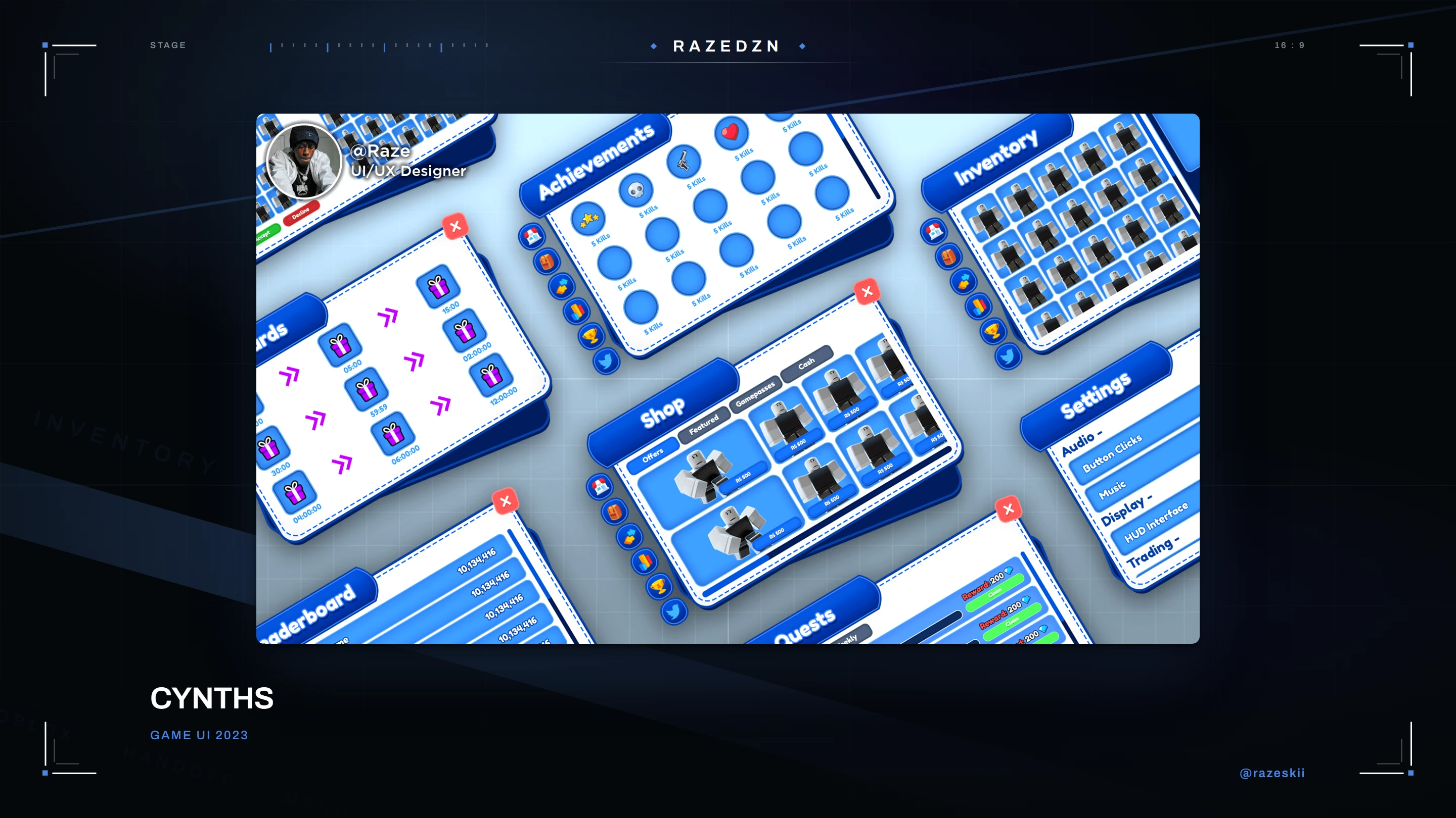 Cynths — interface