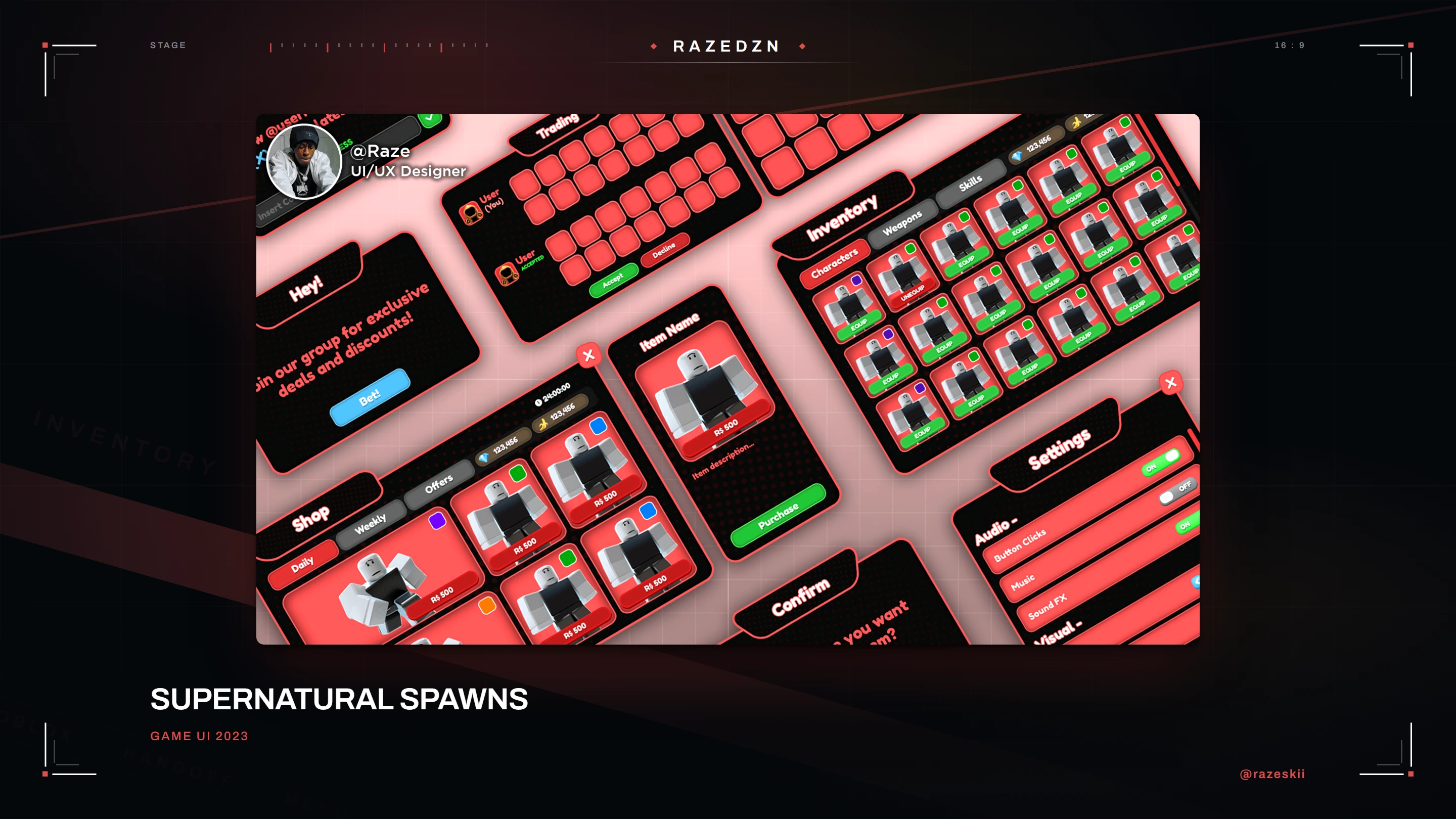 Supernatural Spawns — interface